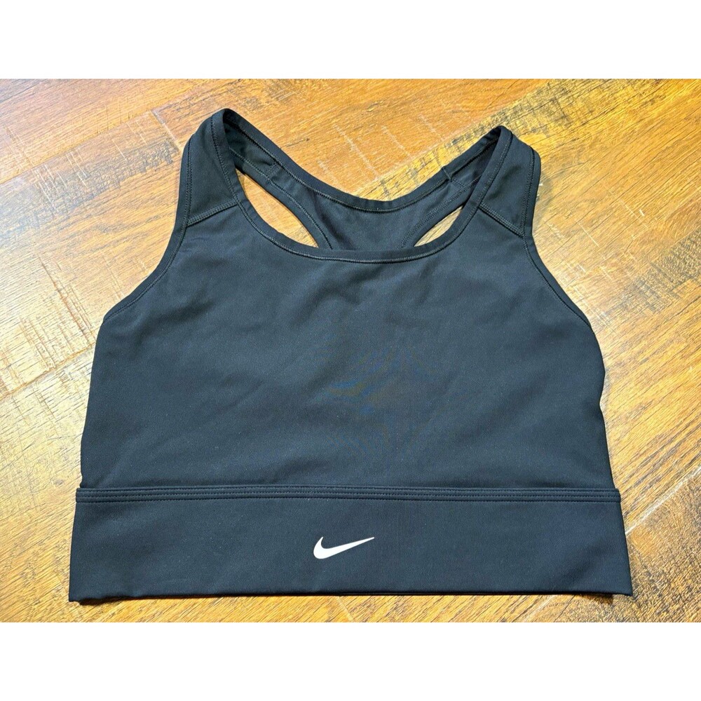 Nike Dri-FIT Women’s Size L Black SPORTS BRA Racerback Full Coverage - no pad